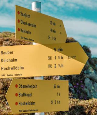 Beschilderung Saalkogel