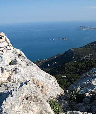 Blick vom Monte Oro über den Golf von Arbatax.
