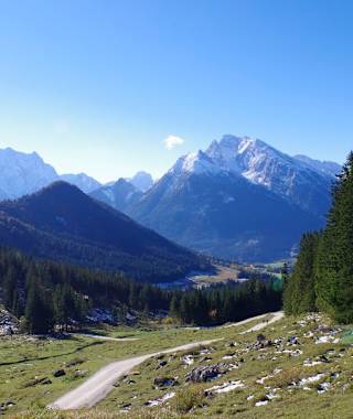 Blick auf Hochkalter und Watzmann
