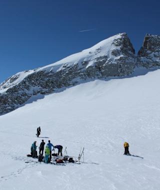 Am Start unterhalb des Gipfels