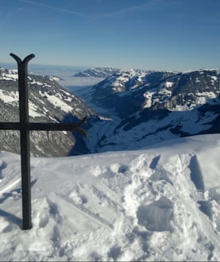 Vom Gipfel des Salistocks hat man eine herrliche Aussicht auf das Engelberger Tal.