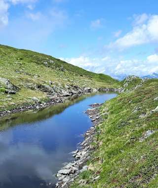 Blick vom Standkopf Richtung Wiedersberger Horn