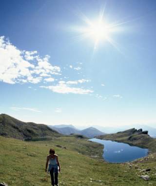 Strahlender Sonnenschein bei den Zwei Seen