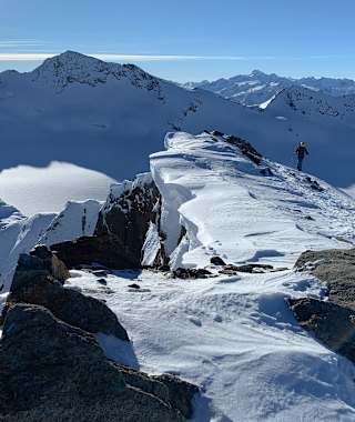 Kurz vor dem Gipfel des Hinteren Daunkopf