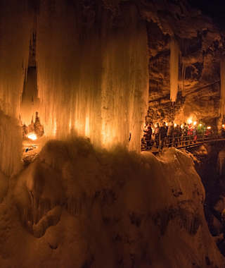 Fackelwanderung in der Breitachklamm.
