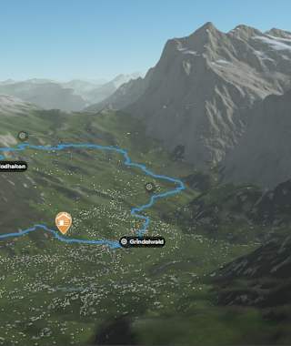 3-D-Ansicht des Trailruns: Eiger Ultra Trail E16