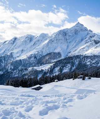Der Piz Beverin - Blickfang auf der Winterwanderung