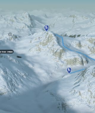 3-D-Ansicht der Skithochtour zur Tschima da Flix
