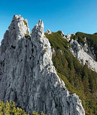 Scharfer Grat im Bereich der Roßkarscharte