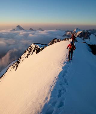 Am Gipfel des Fluchtkogels