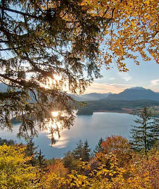 Taborhöhe, Blick auf den Faaker See
