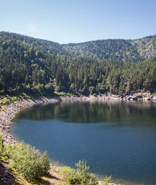 Lac Blanc liegt im Herzen der Vogesen.