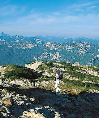 Am Gipfel des Berchtesgadener Hochthrons, hinten das Stöhrhaus.