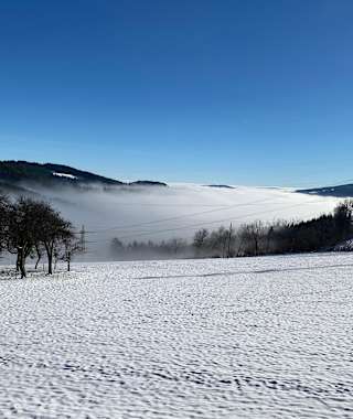 Wandern über den Wolken