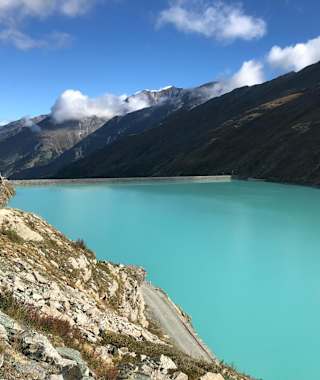 Der Mattmark-Stausee