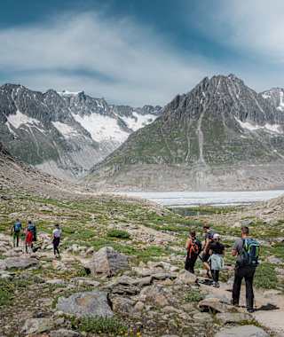 Vom Eggishorn über den Märjelensee zur Fiescheralp