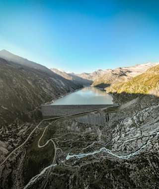 Der Mattmark-Stausee