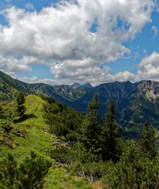 Bergpanorama beim Abstieg