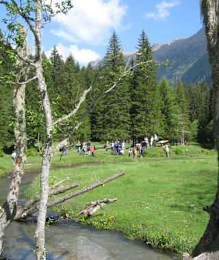 Auf dem Weg zur Pfarrhütte