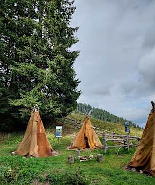 Das Steinzeitdorf an der Hörnerbahn