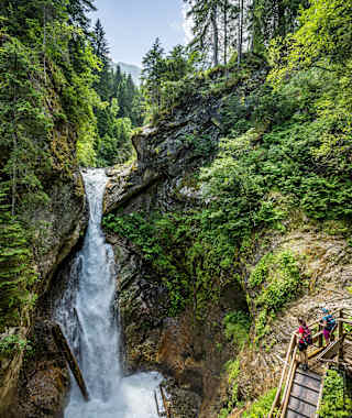 Wasserfall am Ende der Schlucht