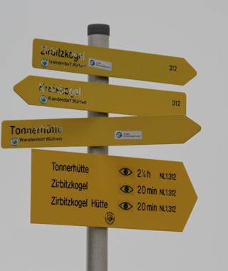 Wegweiser Zirbitzkogel