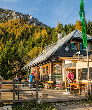 Die Edelweißhütte am Schneeberg