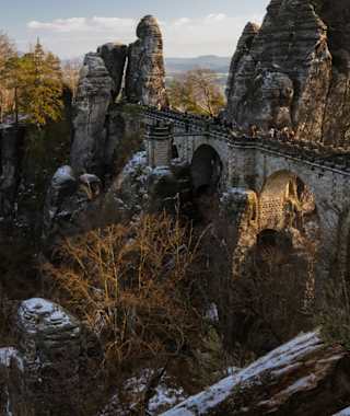 Blick auf die Basteibrücke