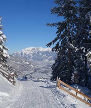 Der Winterwanderweg gibt immer schöne Ausblicke