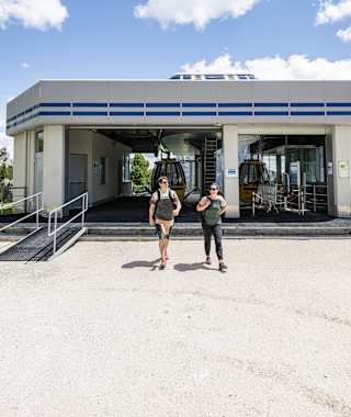 Ausstieg aus der Seilbahn