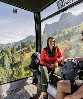 Auch am letzten Tag geht es noch einmal mit der Seilbahn nach oben.
