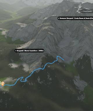 3-D-Ansicht der Wanderung zur Anderter Alpe