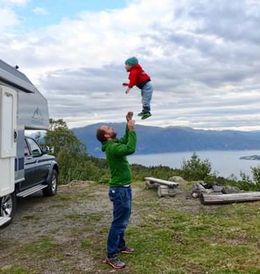 Campen mit Kindern in Norwegen