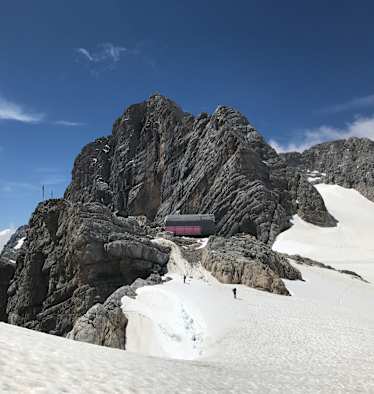 Baustelle Seethalerhütte auf 2.740 m, Anfang Juli 2018 