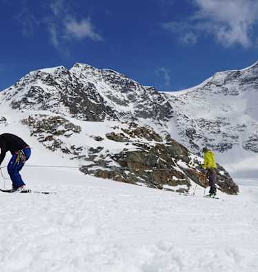 Spaltenrettung am Gletscher: Mannschaftszug