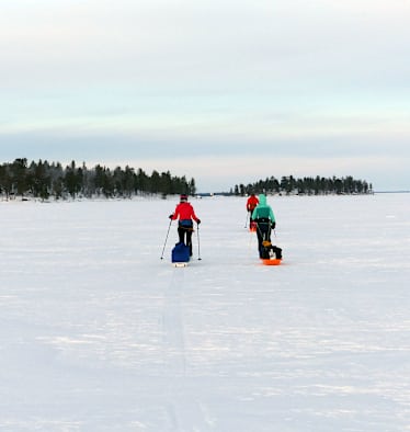Skiwandern Inarisee Lappland