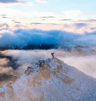 Gerlinde Kaltenbrunner am Hintergrat