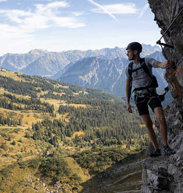Zweiländer-Sportklettersteig Kanzelwald