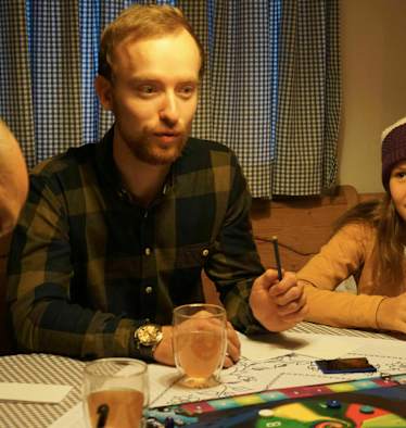 Hüttenabend mit Brettspiel