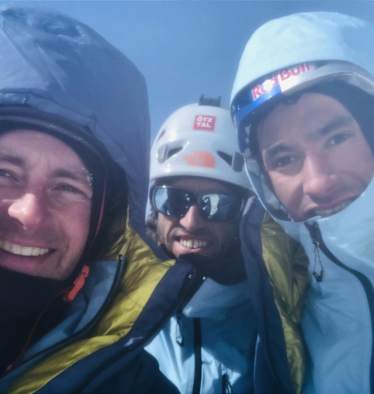 Jess Roskelley, Hansjörg Auer und David Lama