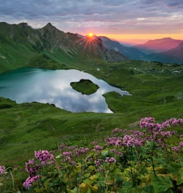 Der Schrecksee bei Bad Hindelang in den Allgäuer Alpen in Bayern