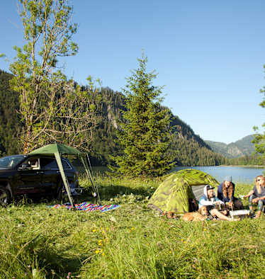 Zelten Campen in den Bergen