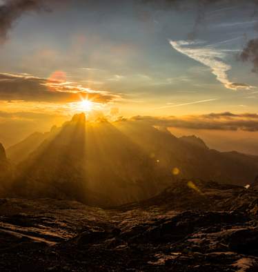 Sonnenuntergang bei der Adamekhütte 