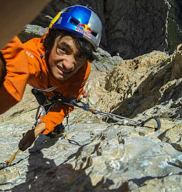 David Lama in der Laserzwand
