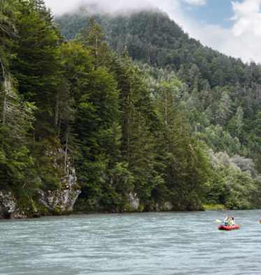 Kanufahren auf der Drau