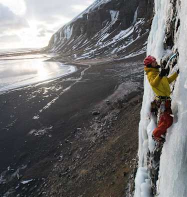 Eisklettern in Island