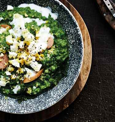 Outdoor-Rezept Erbsensuppe