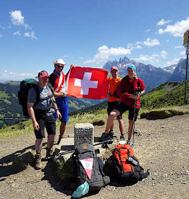 Alpen-Tour Grenzübertritt