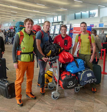 Flughafen Eiskletterer