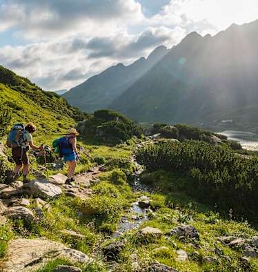 Weg zu den Giglachseen am Schladminger Tauern Höhenweg